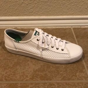 Keds Kickstart white leather size 10